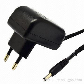 6W Series Wall-mounted Interchangeable Switching Adapter with 0.3A Maximum Input Current